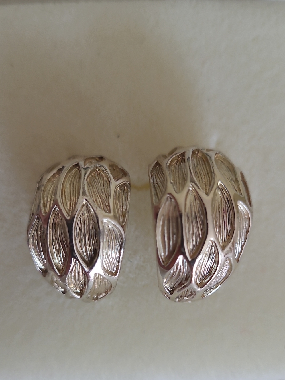 VTG Marboux Marcel Boucher Silver Rhodium Clip-on Earrings, #1085 Pristine
